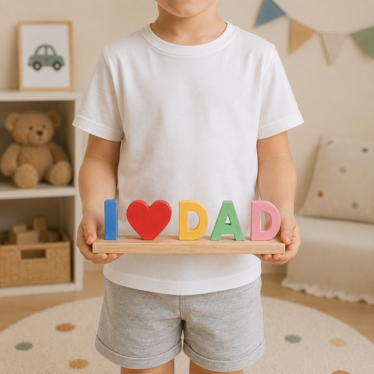 Lumico Personalized DIY Painting Kit for Dad | Handmade Plaster Name Sign