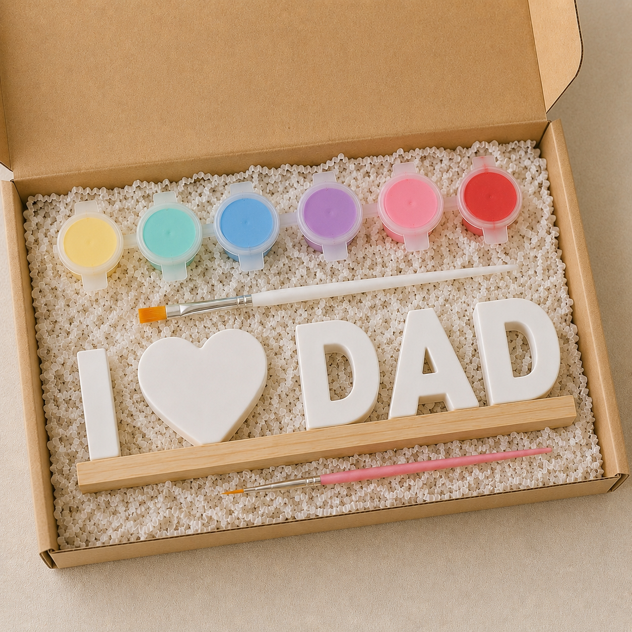 Lumico Personalized DIY Painting Kit for Dad | Handmade Plaster Name Sign